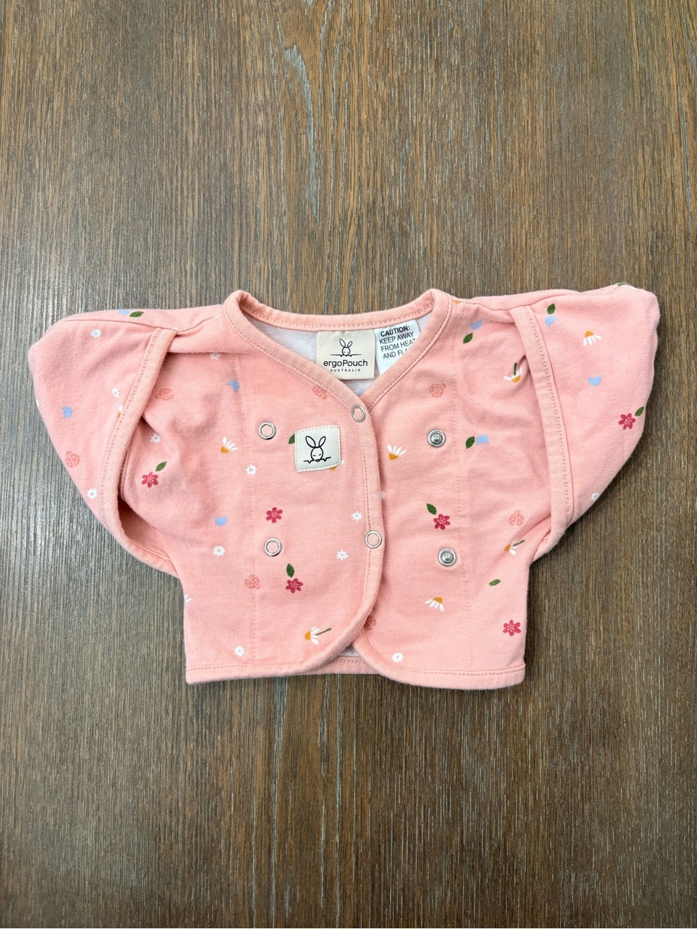 ergoPouch Pink Floral Swaddle Top - Soft Baby Sleep Sack